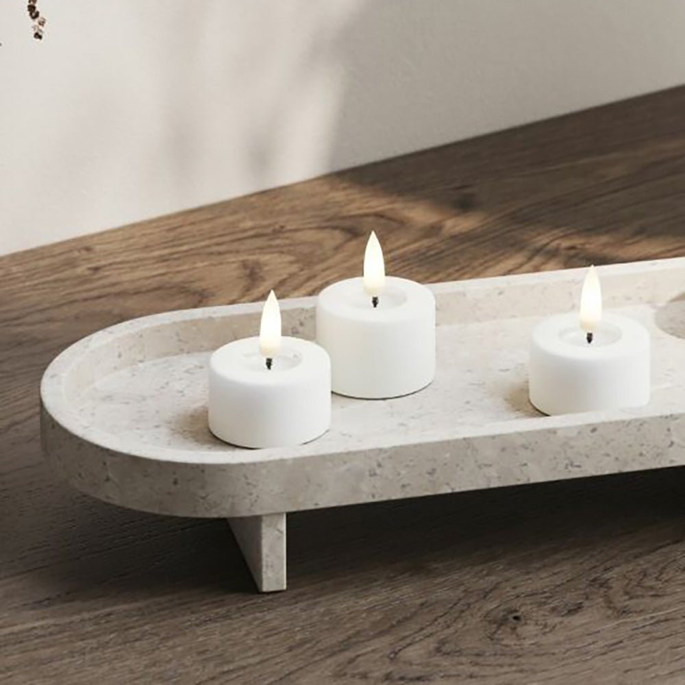 LED värmeljus 2-pack 4,1x4,5 cm vita