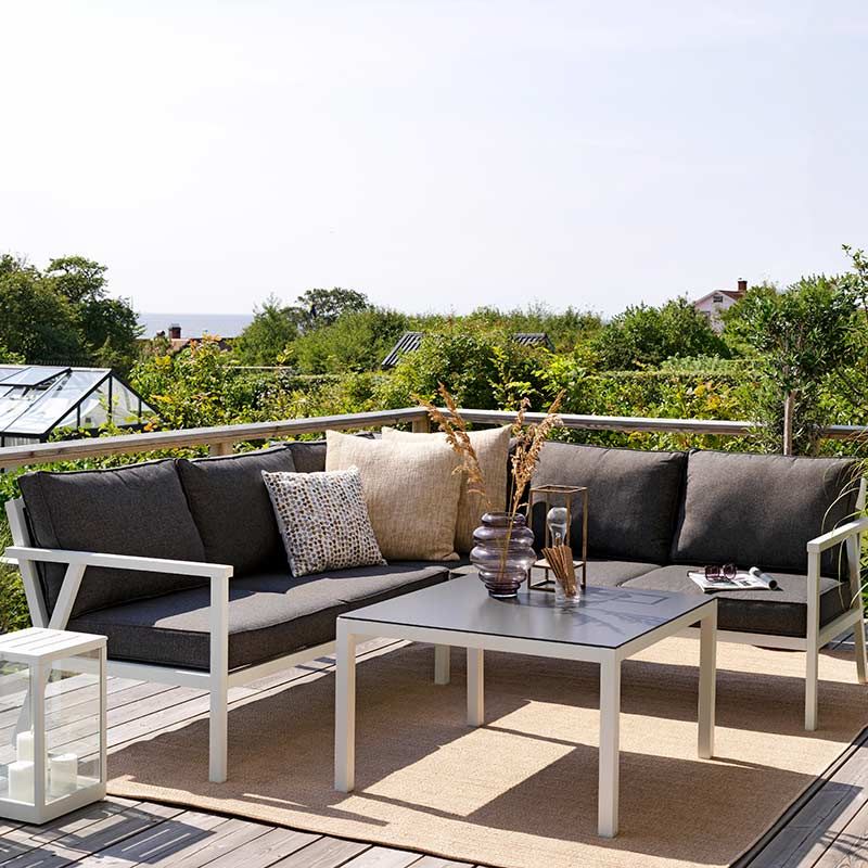 Rana hörngrupp låg höger vit 