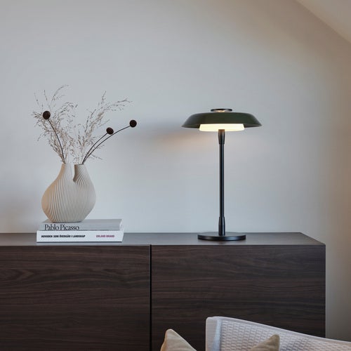 Horisont bordlampa H475 mattsvart/blank skogsgrön