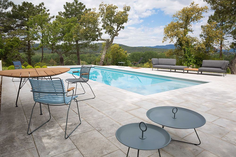 Leaf matbord 146x146 cm aluminium/bamboo 