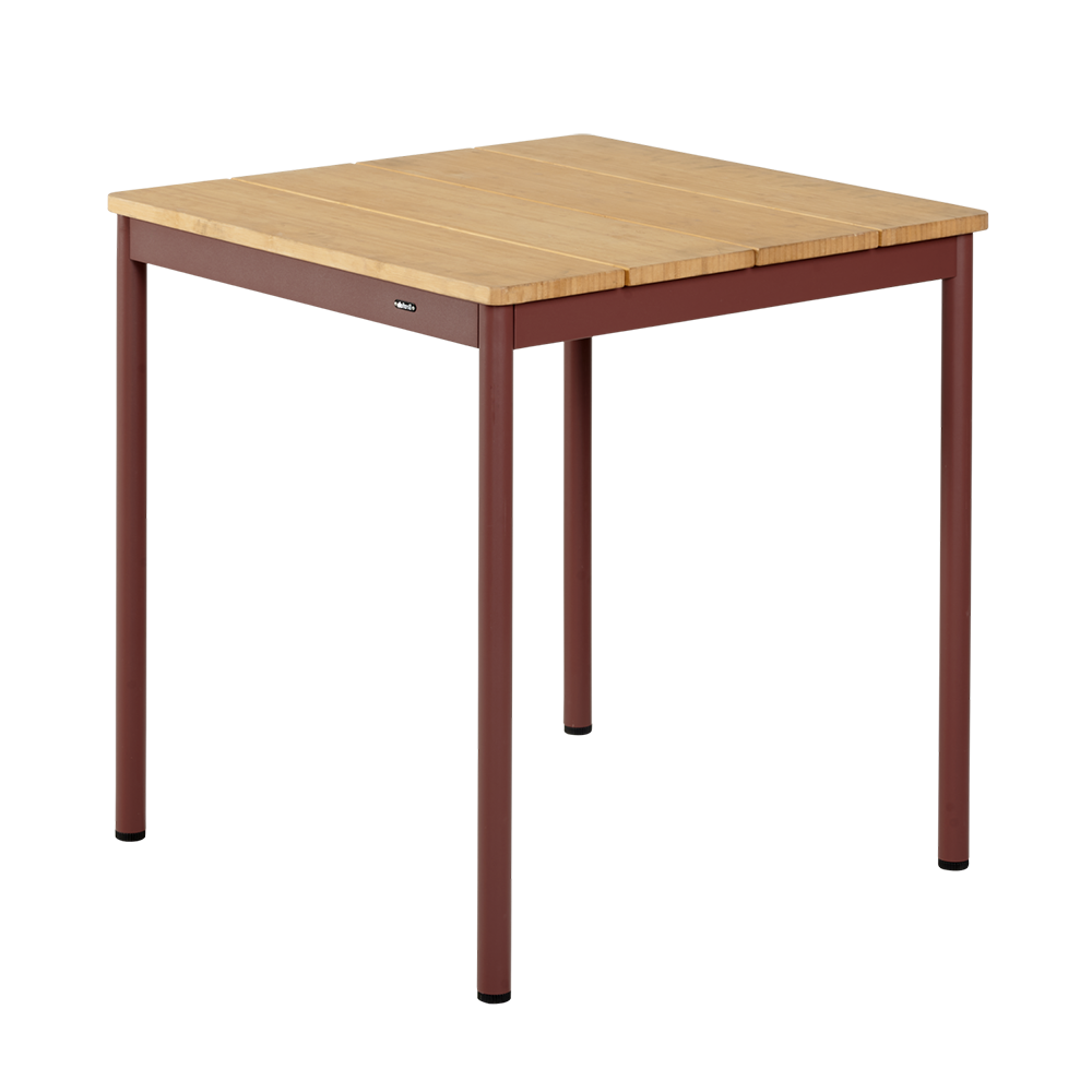 brafab, nox bistro bord 70x70 - bambu/zin red