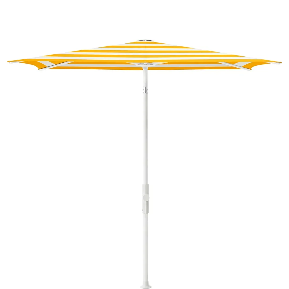 Glatz, Twist parasoll 250x200 cm matt white Kat.5 624 Yellow Stripe