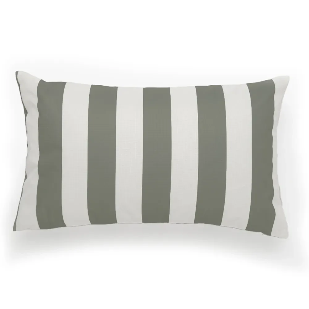 Prydnadskudde 50x30 cm Grön/Vit