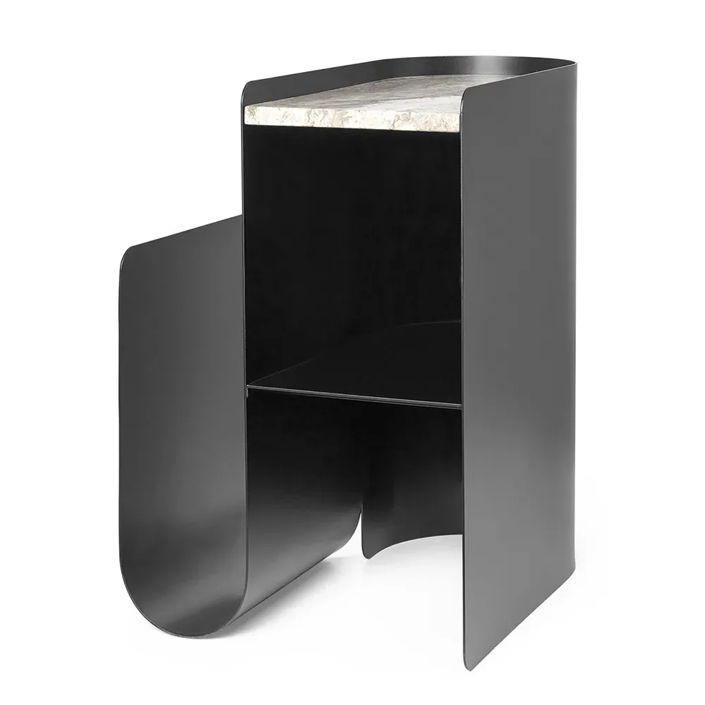 ferm living, vault sidobord - black