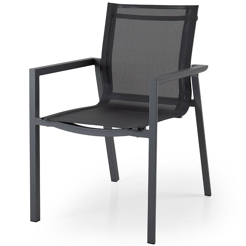 brafab, delia stapelstol antracit/textilene