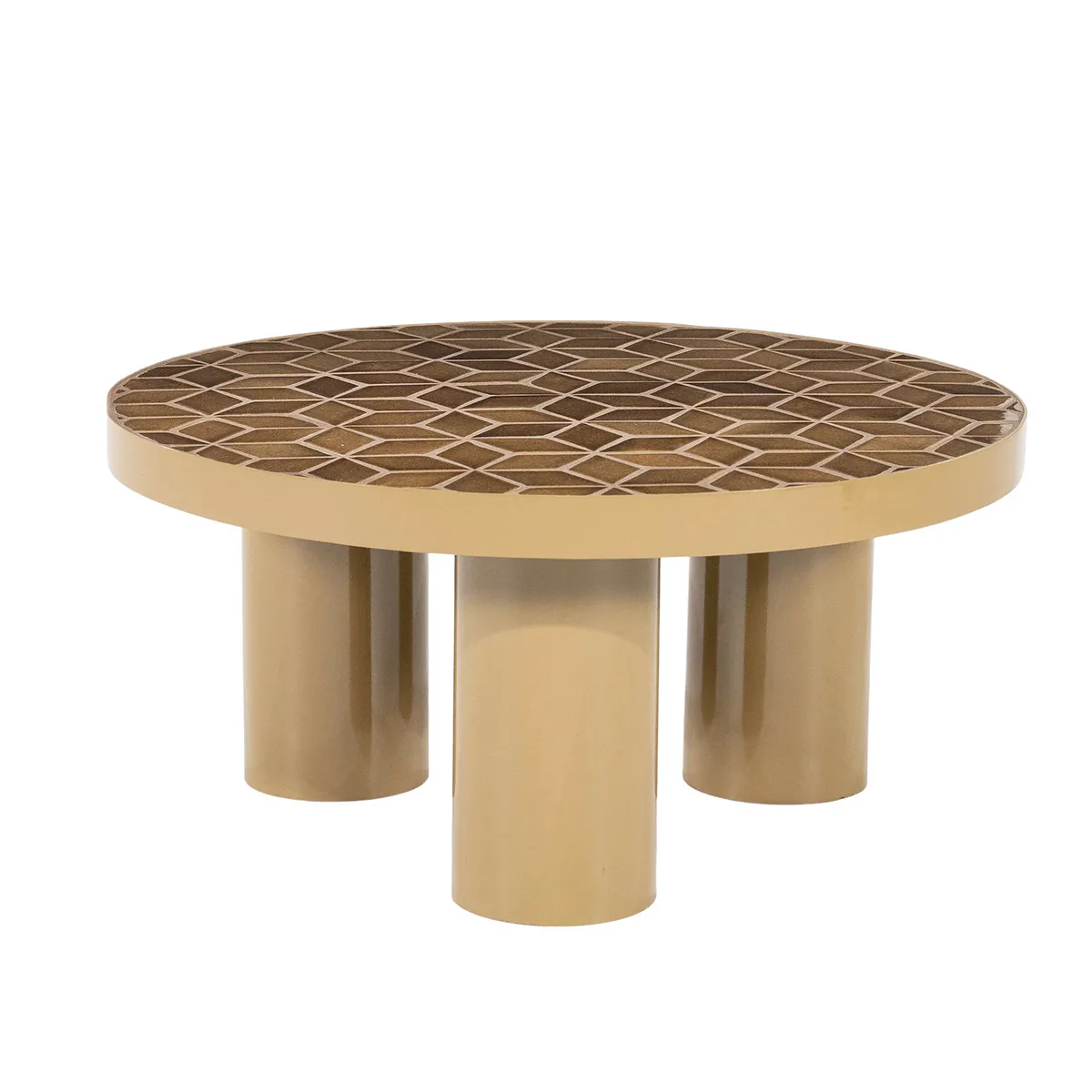 By-Boo, Soffbord Patterna med Skiva av mosaik Brown