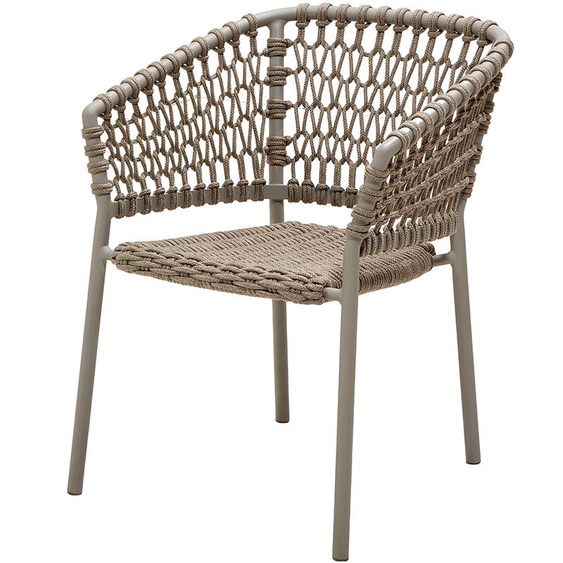 cane-line, ocean karmstol stapelbar taupe