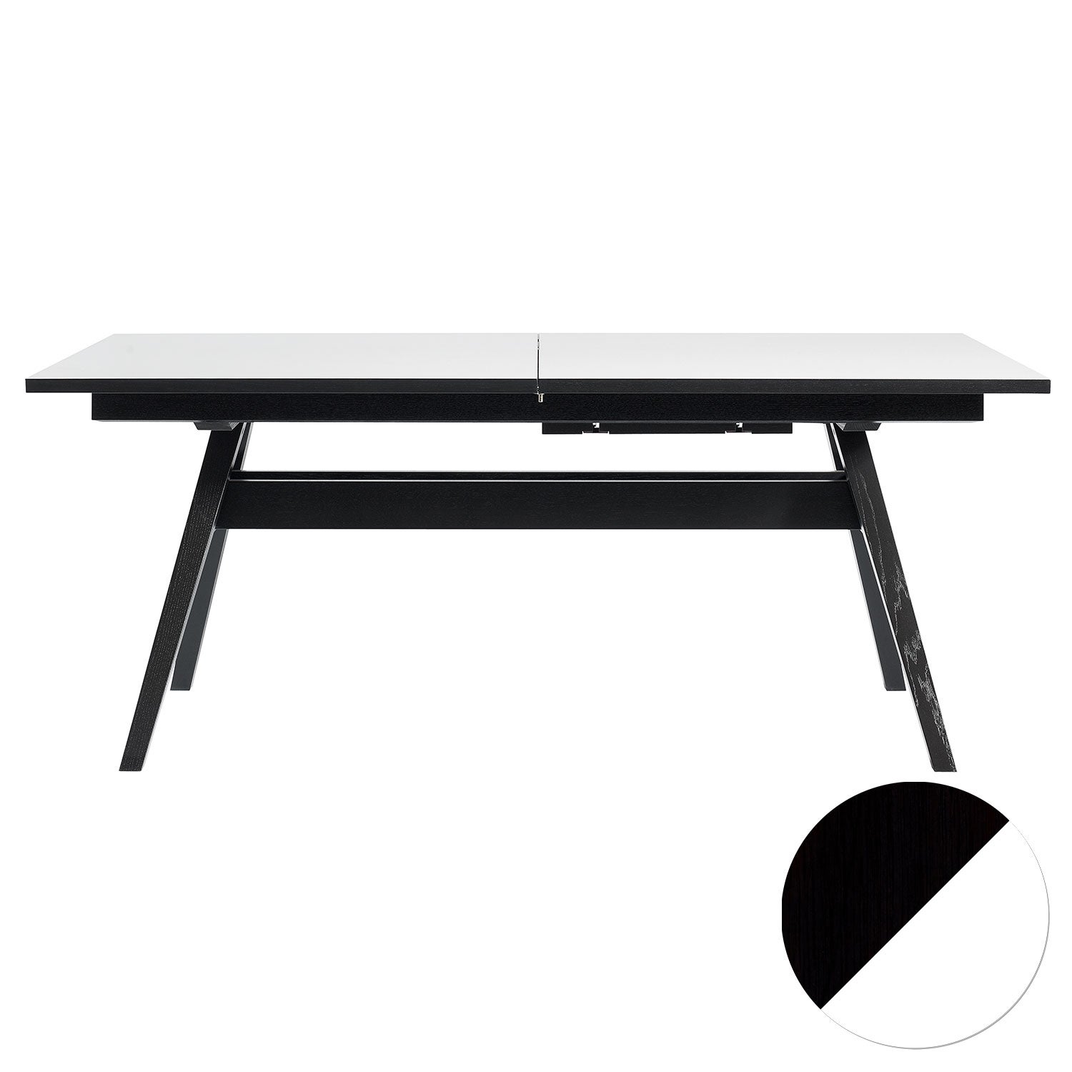 Skovby, Sm11 Bord Svart Ek Lack/Vit Laminat 183-275X100X74Cm