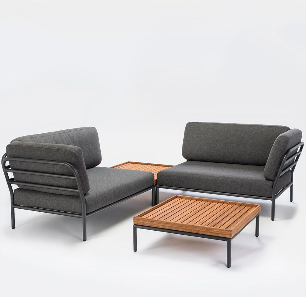 Level avslutsdel höger grå aluminium