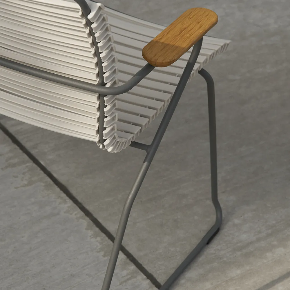 CLICK Karmstol vit/Grey/Bamboo