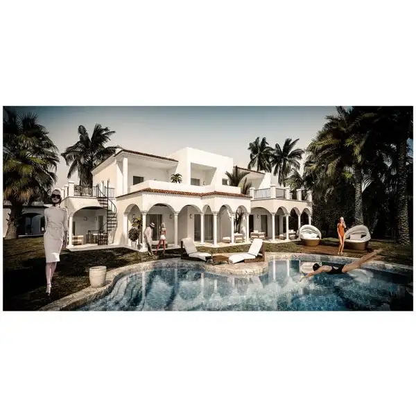 Produktfoto för Artwood, Väggdekor Afternoon in Palm Beach 180x75 cm