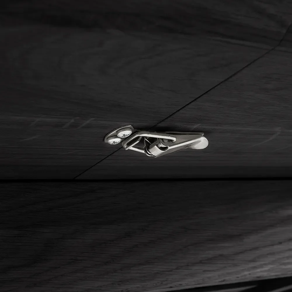 Bok Matbord Ø129-179 Svartlackad ek