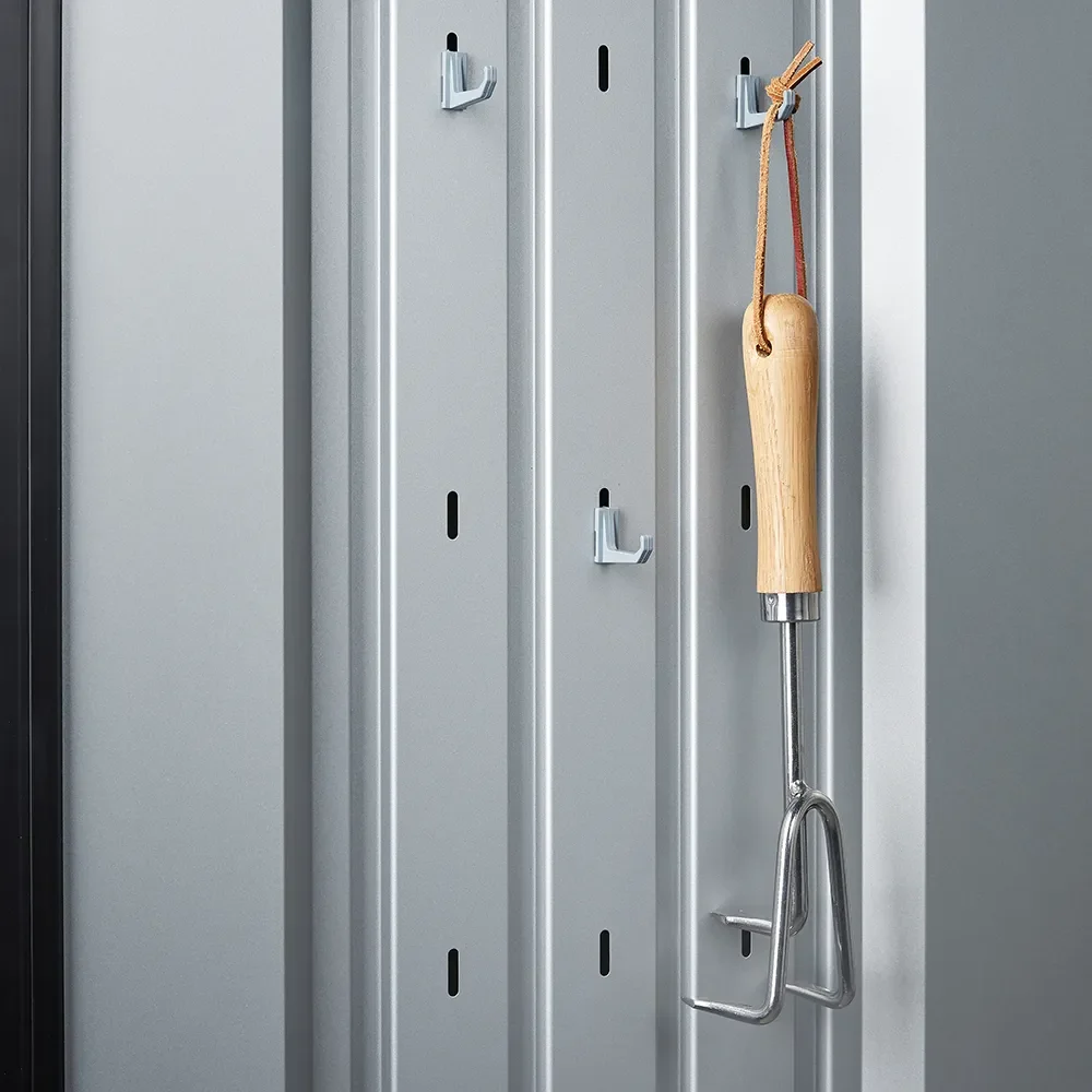 Romeo Terrasskåp L Metallic quartz grey