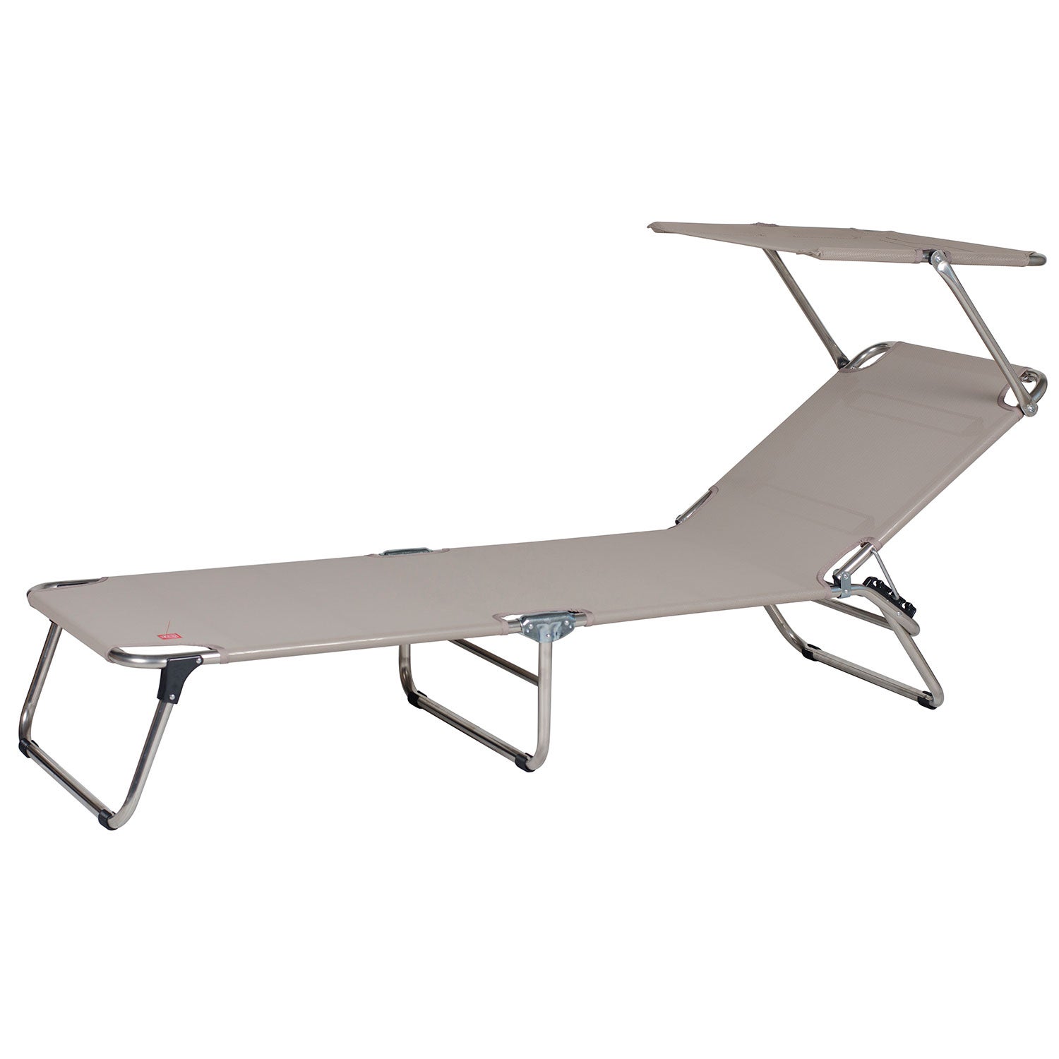 fiam, amigo solsäng top aluminium/textilene taupe