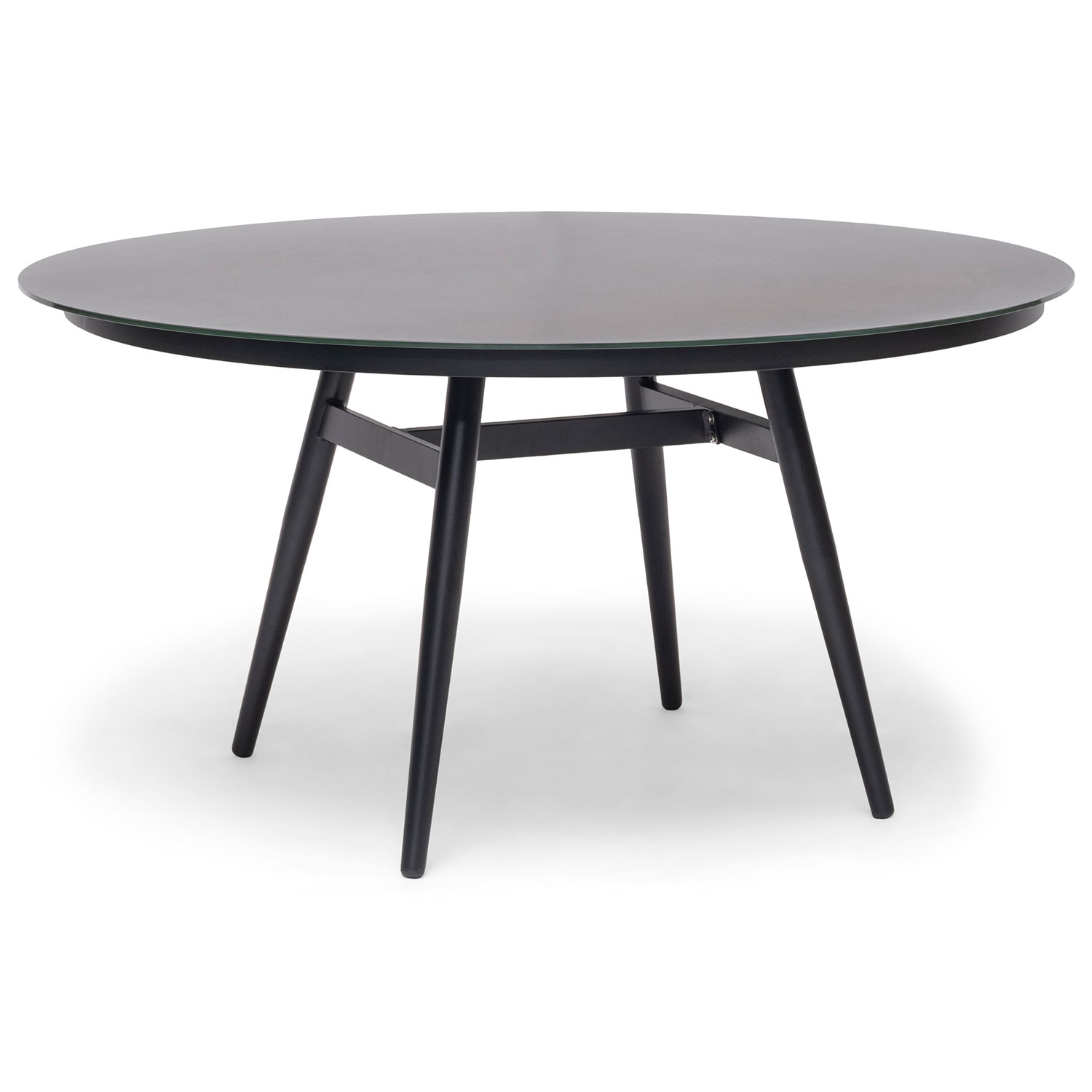 Hillerstorp Oxhult matbord Ø145 cm svart aluminium