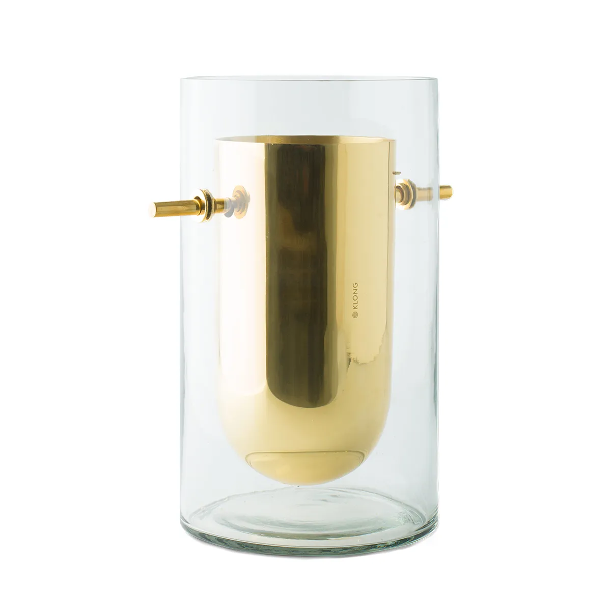 Alba Cylinder Vas Munblåst glas och mässing