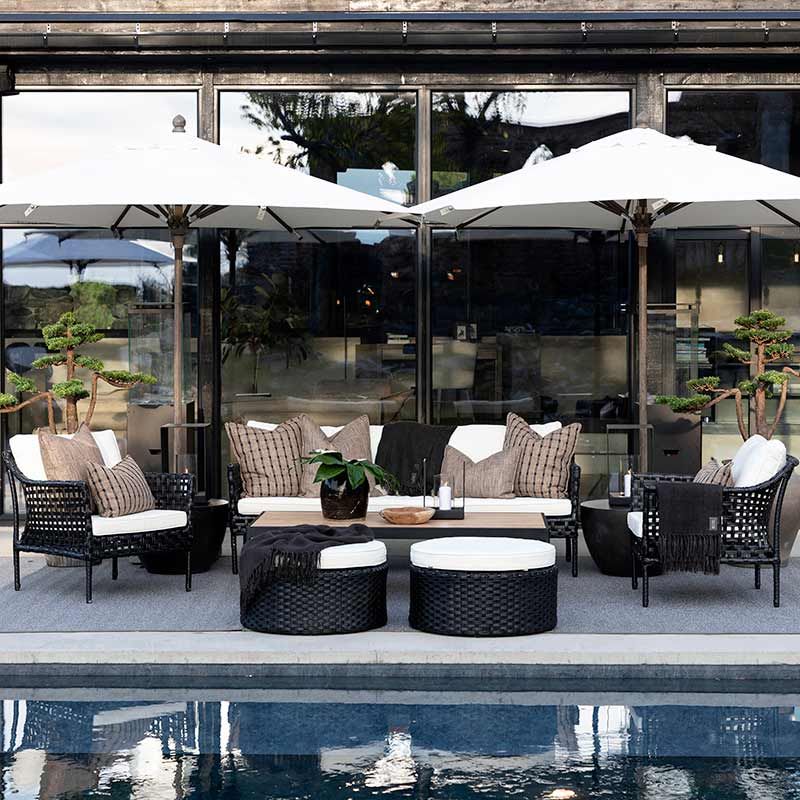 Soffa Santa Monica Svart Konstrotting exkl Dyna