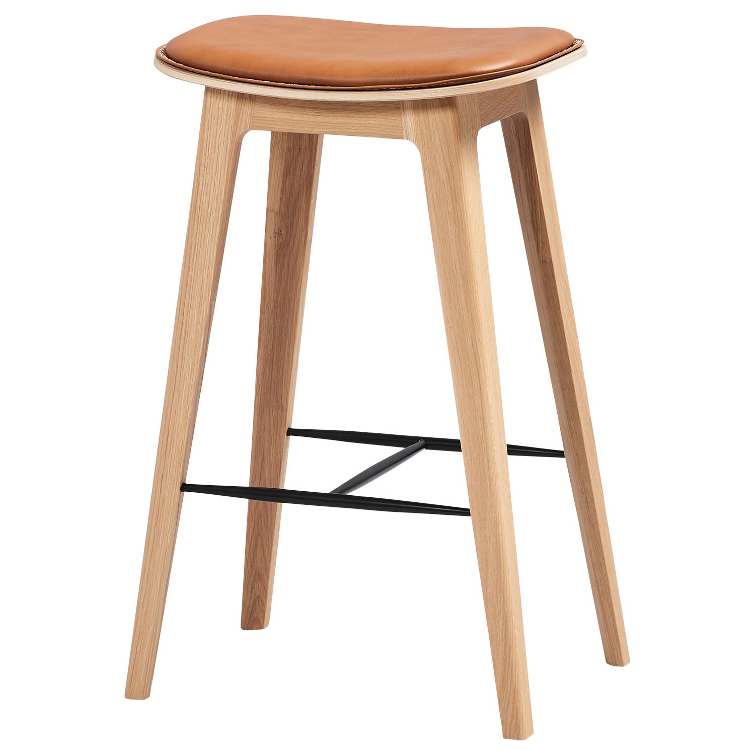 Sackit, Nordic barstol inklusive sömnad hög ultra brandy ek