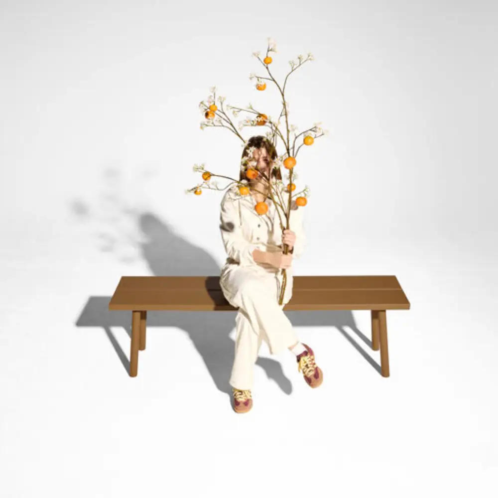 Fred's bench utomhusbänk mochaccino