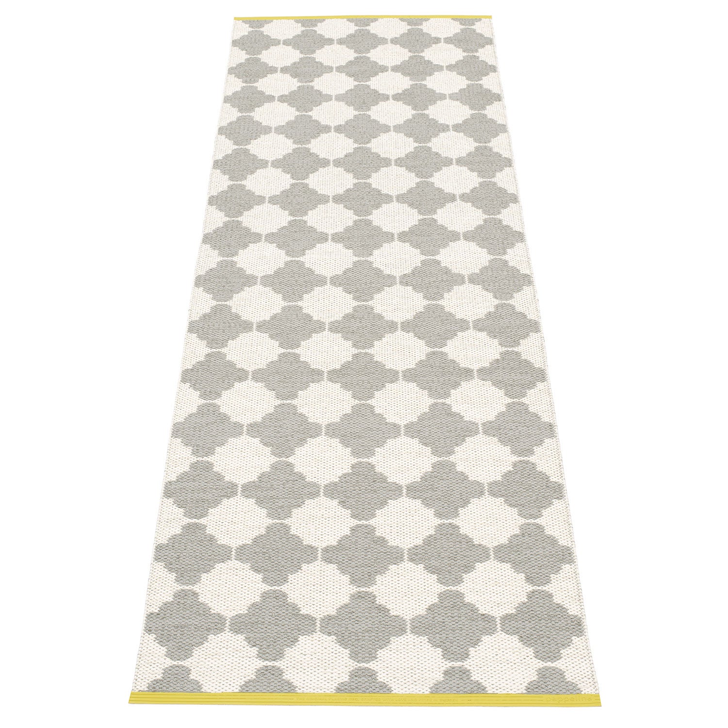 Pappelina, Marre matta 70x225 cm warm grey / vanilla must stripe