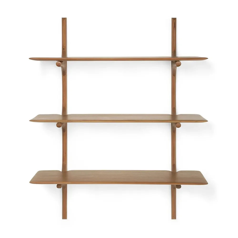ethnicraft, pi vägghylla mahogany 3 hyllplan