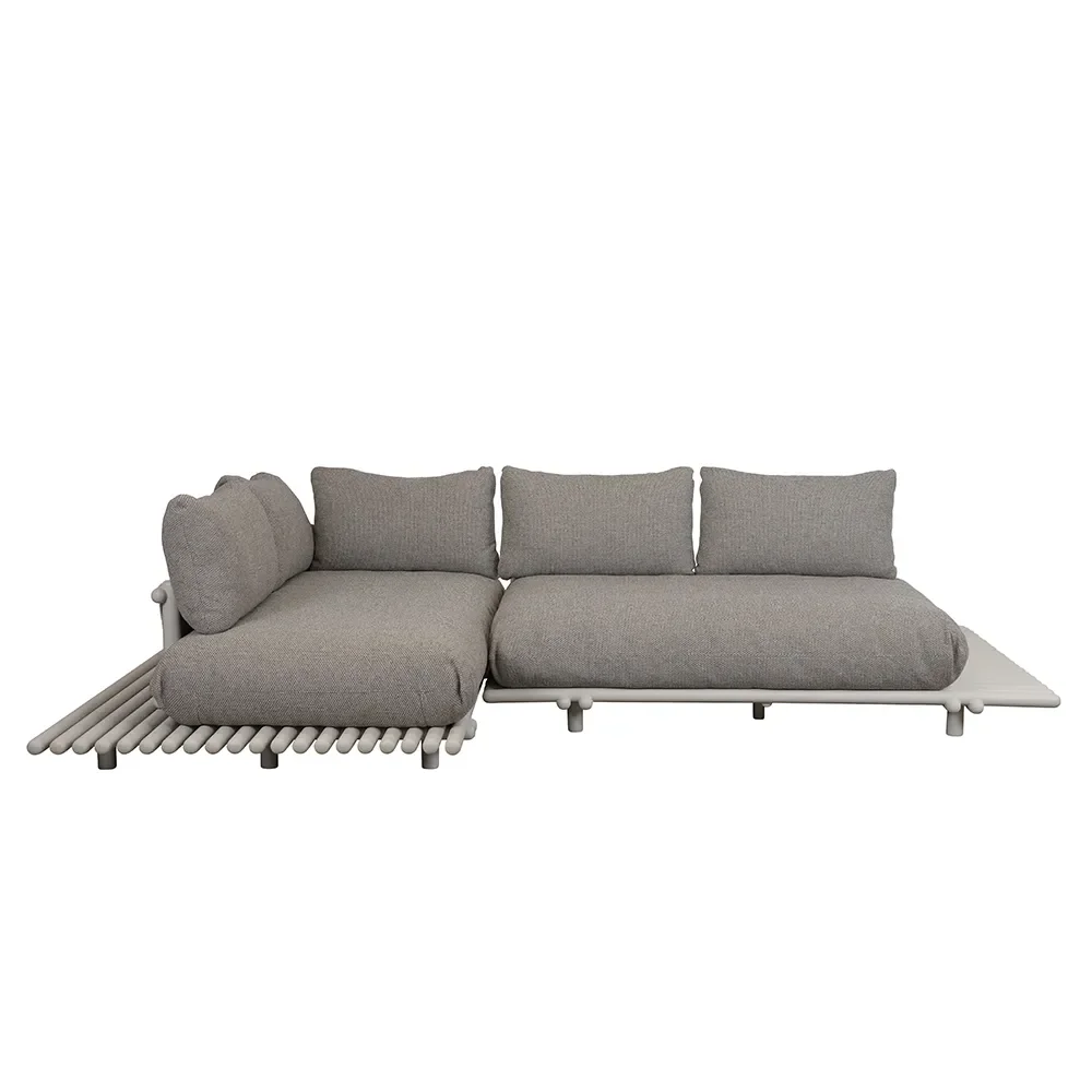 Sticks hörnsoffa  Alu/light brown