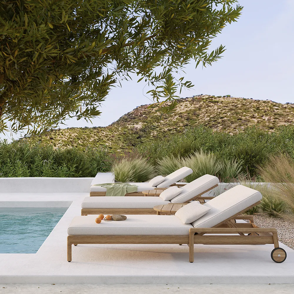 Jack Solsäng Teak/Off White