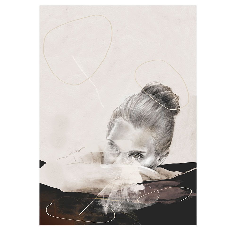 Anna Bülow, Anna Bülow poster  Water Lily 30x40 cm