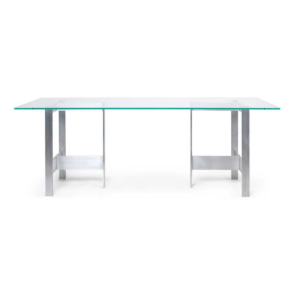 Produktfoto för Ferm Living - Lager Dining Table - Matbord - 90 x 200 - Glass/Aluminium - B: 90 x H: 76 x D: 200 cm