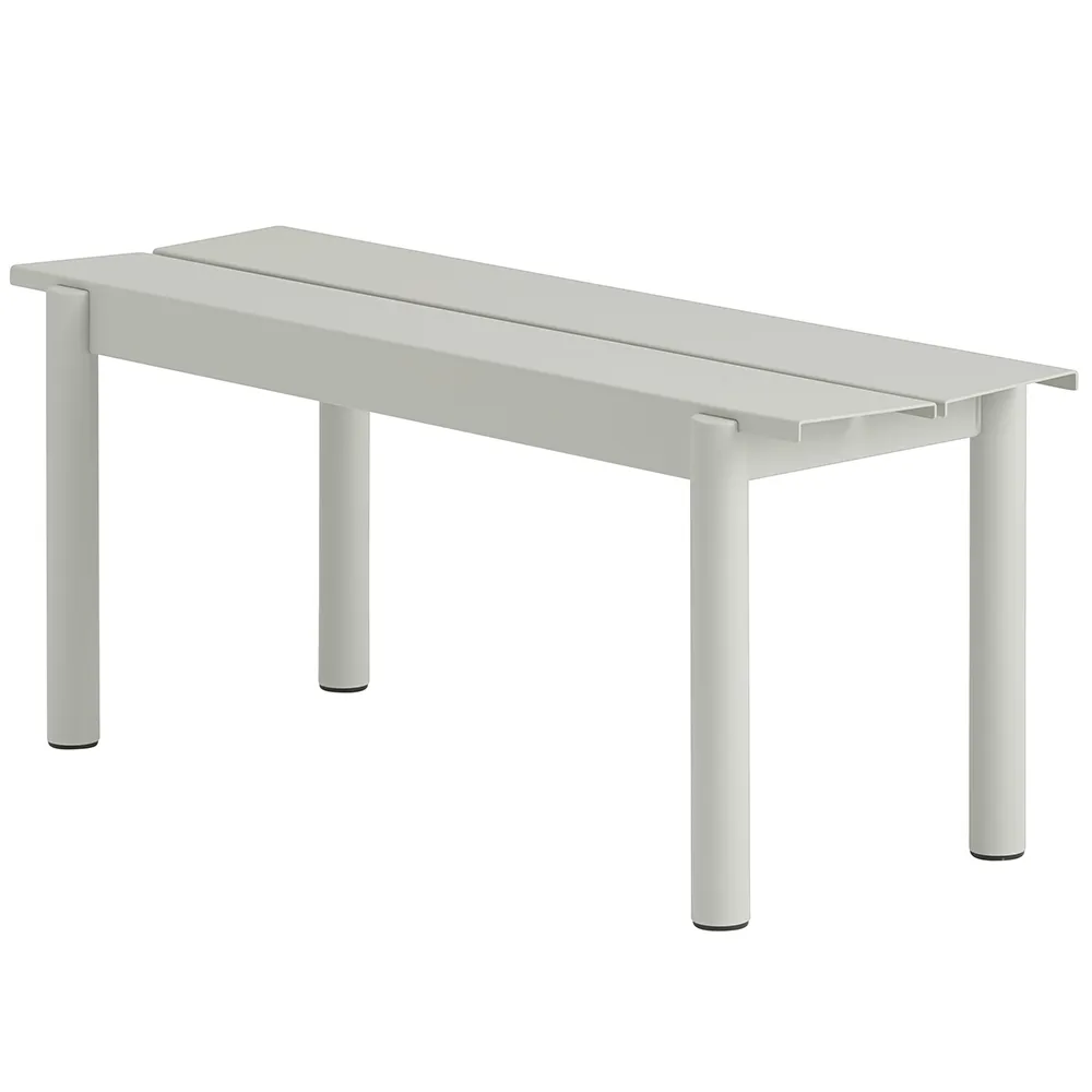 Produktfoto för Muuto - Linear Steel Bench - Trädgårdsbänk - Grey - L110 x D39 x H45,5 cm