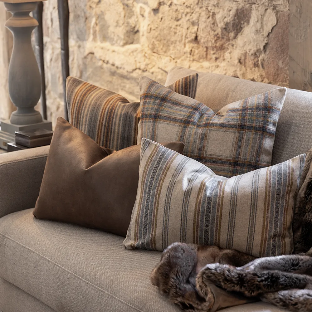 Glensdale Check Denim kuddfodral 50x50 cm