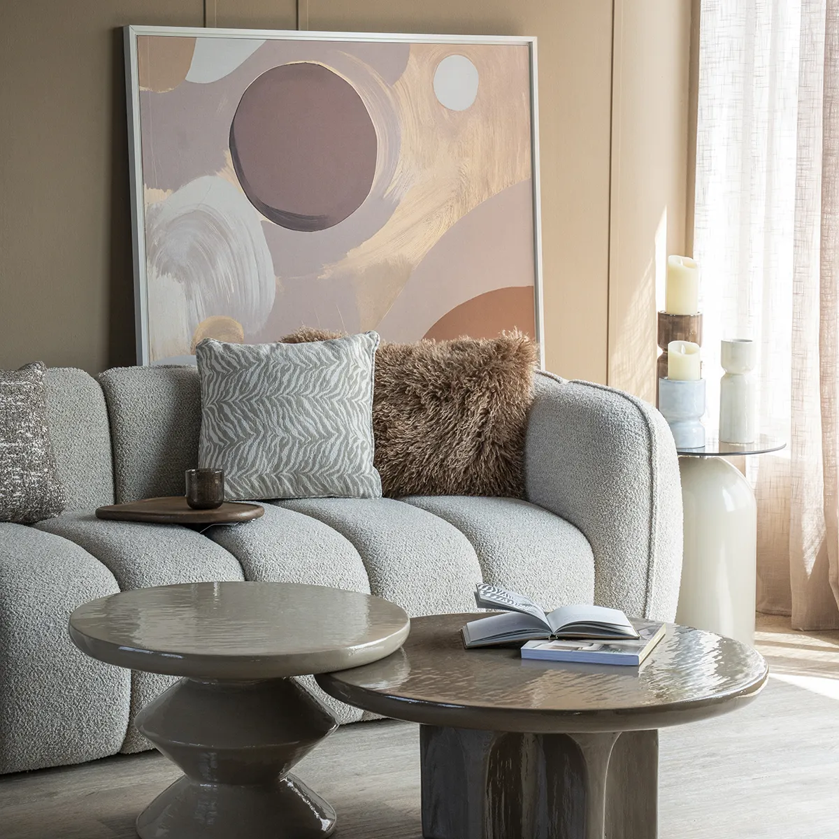 Prydnadskudde Tigra Beige 45x45 cm