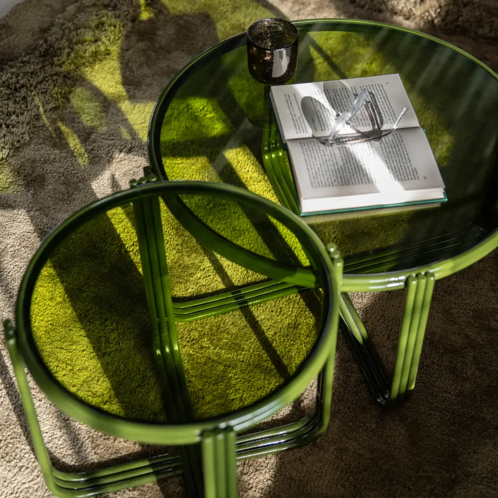 Groovy sidobord - green 42,5x42,5x42,5 cm