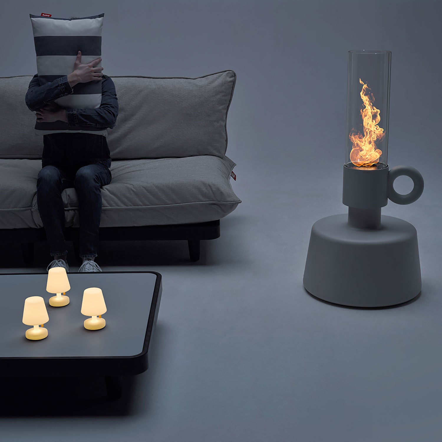 Flamtastique oljelampa anthracite