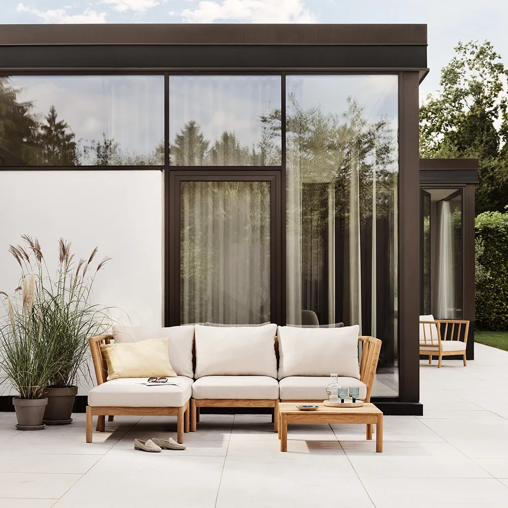 Tradition Fotpall Light Sand/Teak 