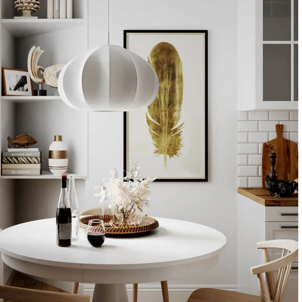 Ebba taklampa Ø50cm vit