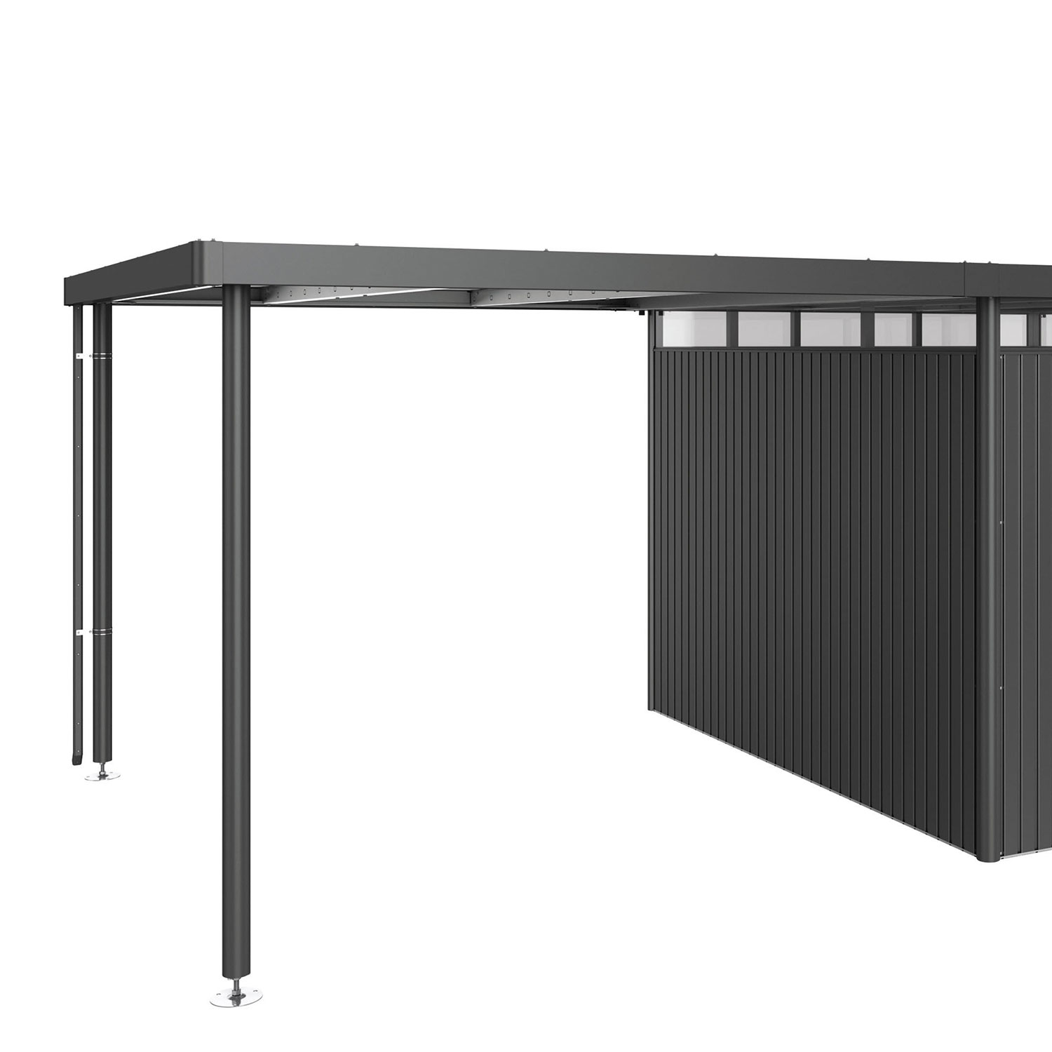 Biohort, Sidotak Trädgårdsskjul highline storlek h5 metallic mörkgrå Biohort