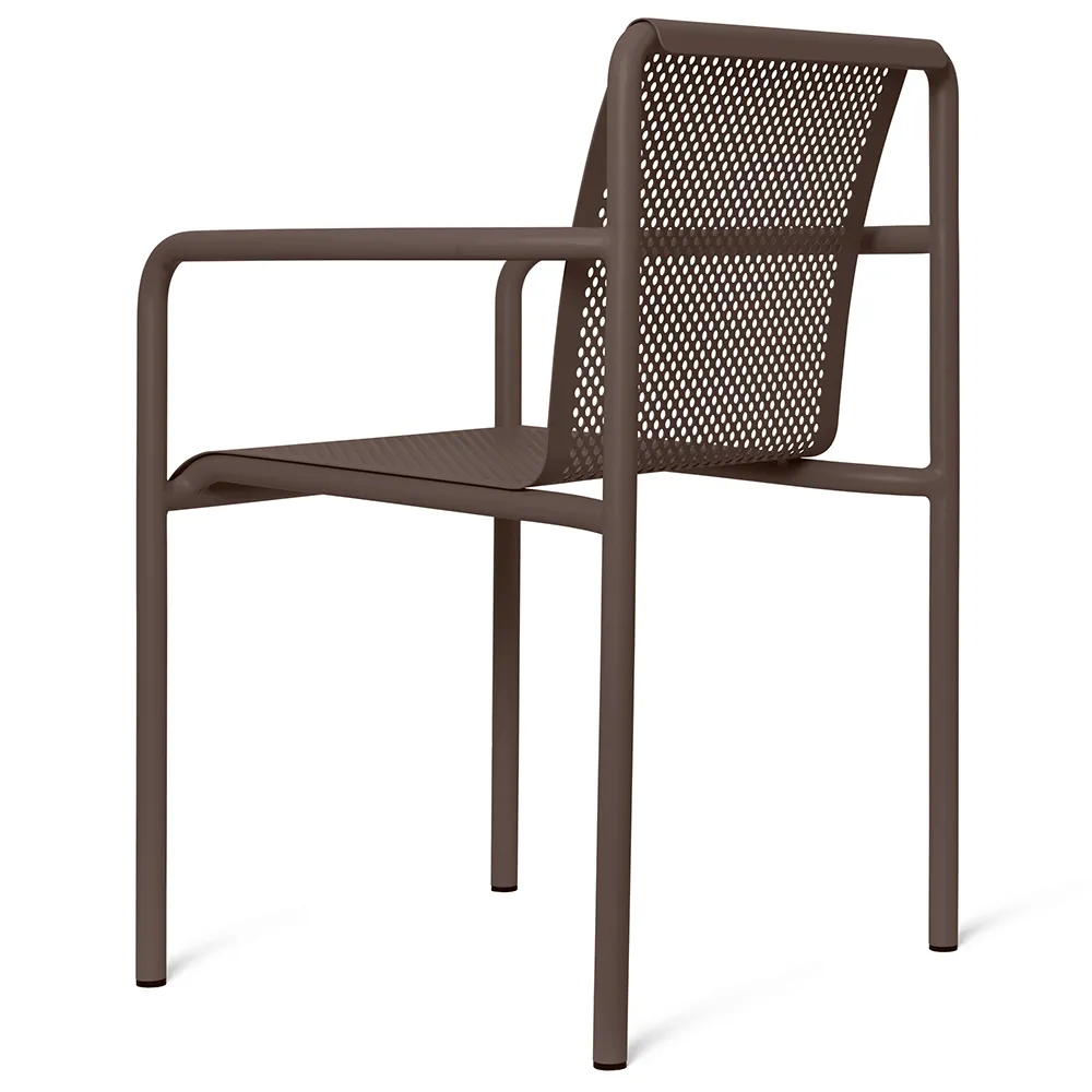 Alternativ bild 1 för Ferm Living - Dapple Chair With Arms - Trädgårdsstol - Dark Chocolate - W60 x D53 x H80 CM