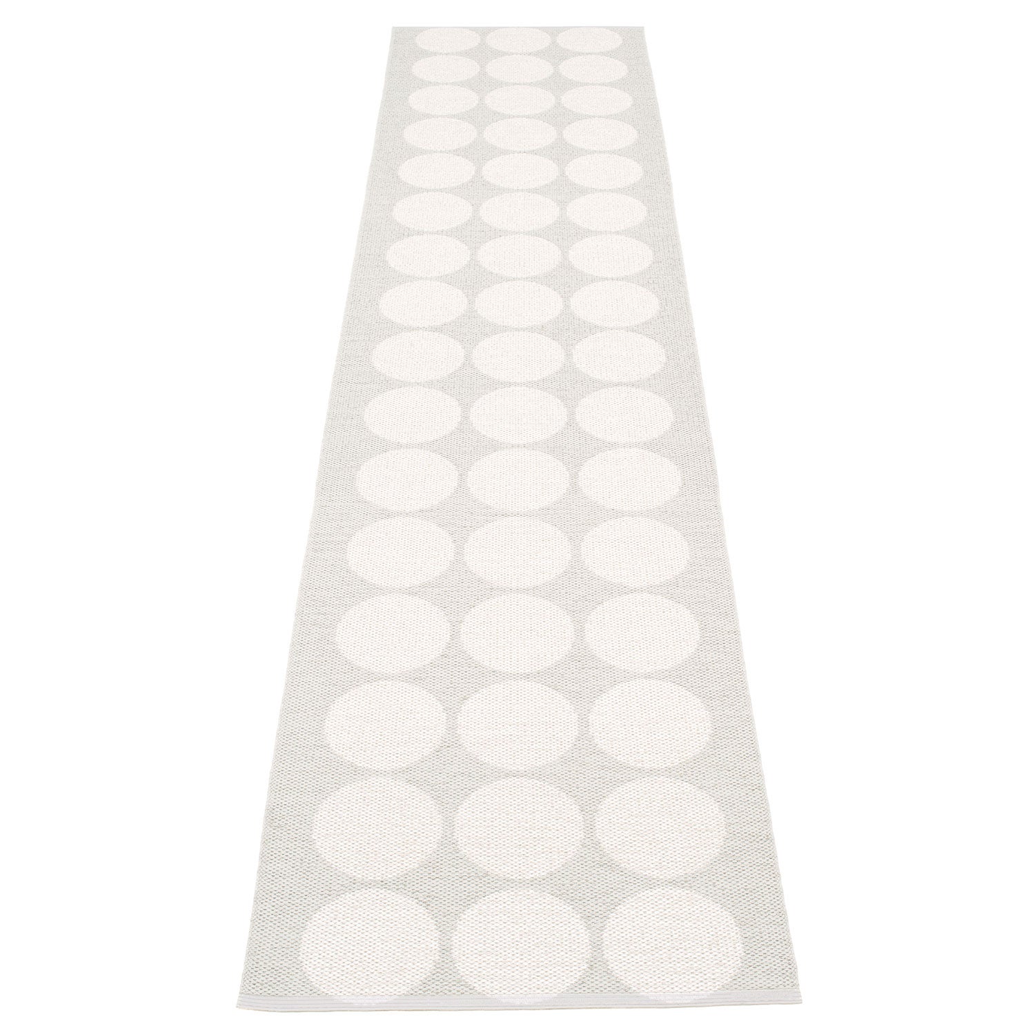 Pappelina, Hugo matta 70x320 cm white metallic / fossil grey