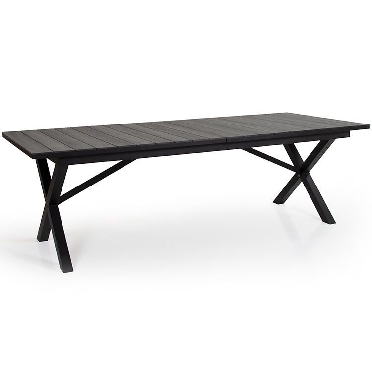 Brafab Hillmond utdragbart bord 100×238-197  cm svart/grå