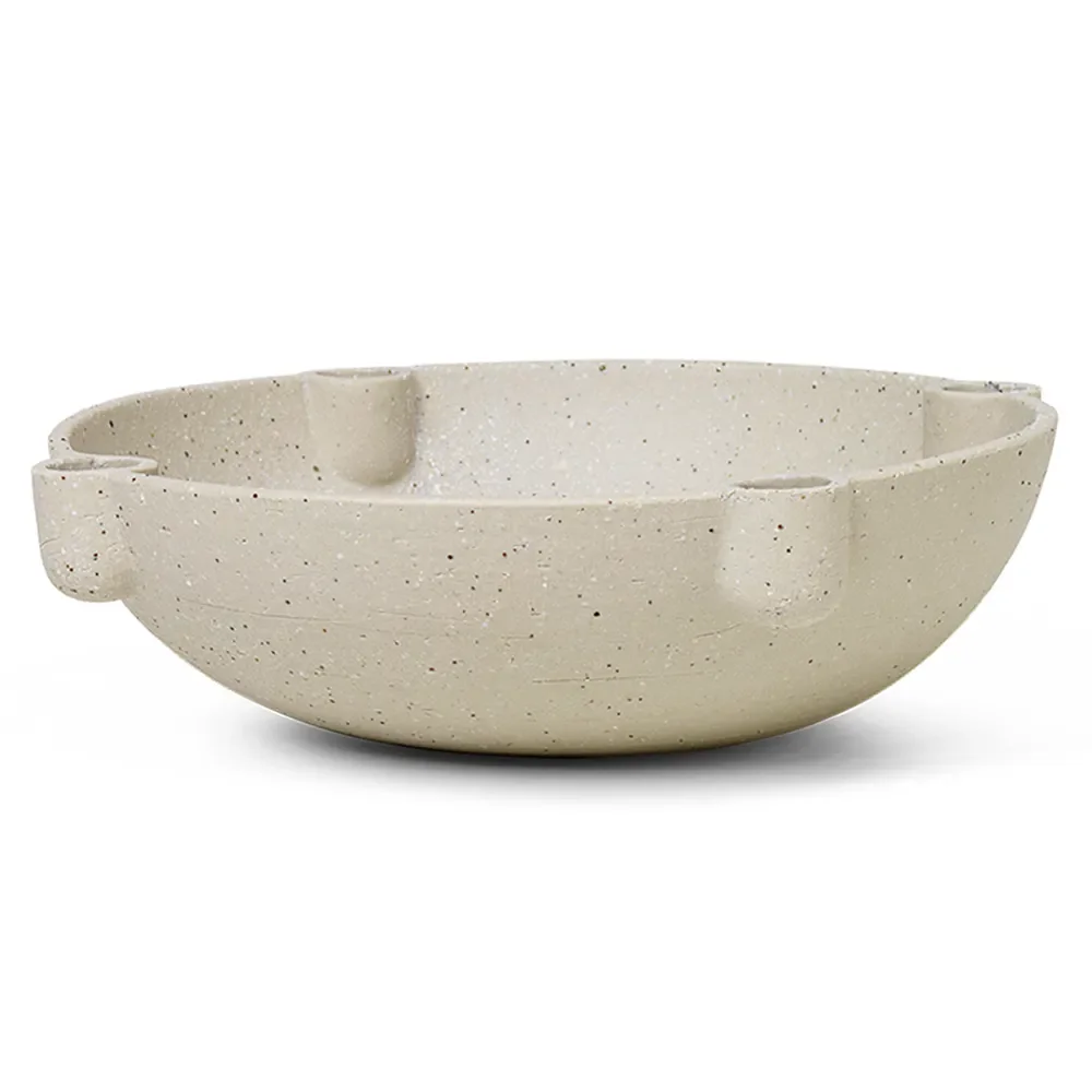 Alternativ bild 0 för Ferm Living - Bowl - Ljusstake - Light Grey - Ø: 27 x H: 6.8 cm / Ø: 10.6 x H: 2.7 inches