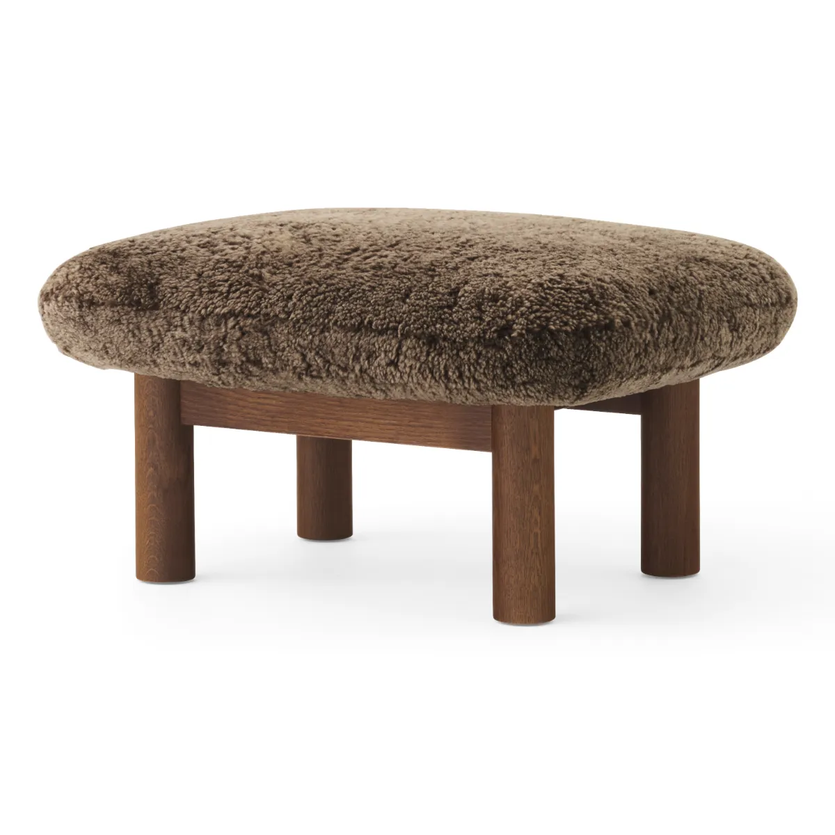 Brasilia pall mörkbetsad massiv ek, Sheepskin Nevotex Root