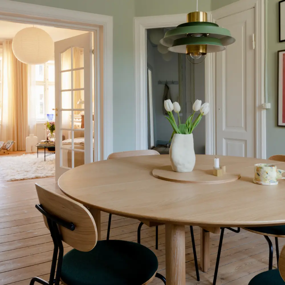 Comfort Circle Matbord med förlängning Oak