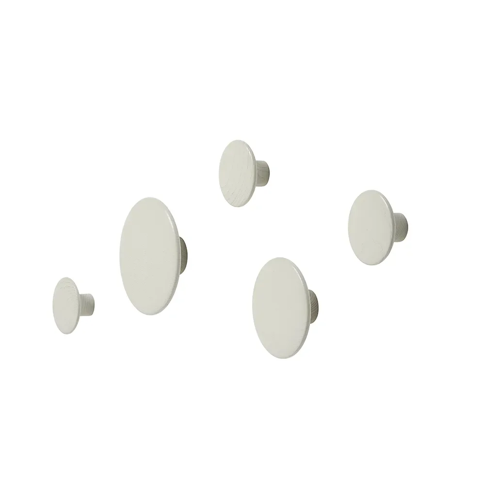 Dots Wood Set of 5 - Off-White