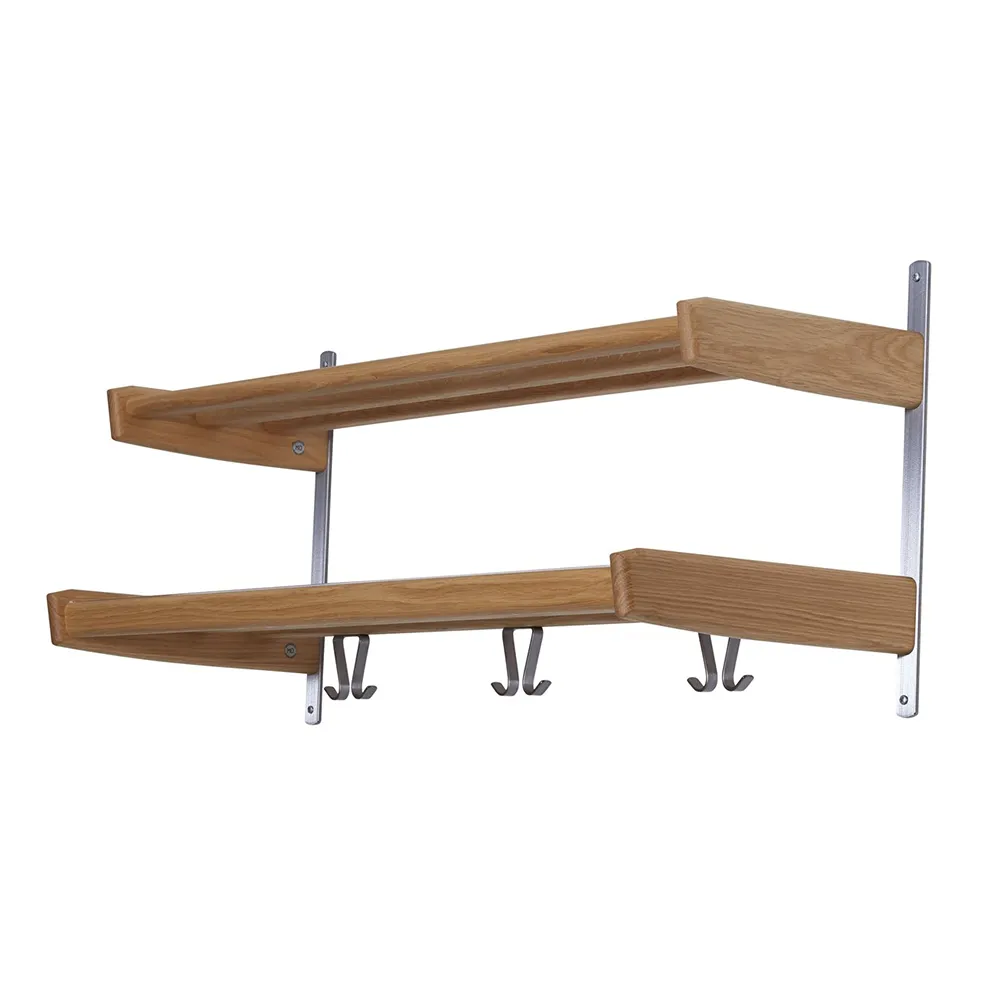 oscarssons möbel, meja hatthylla 90 cm 2 hyllplan lackad ek