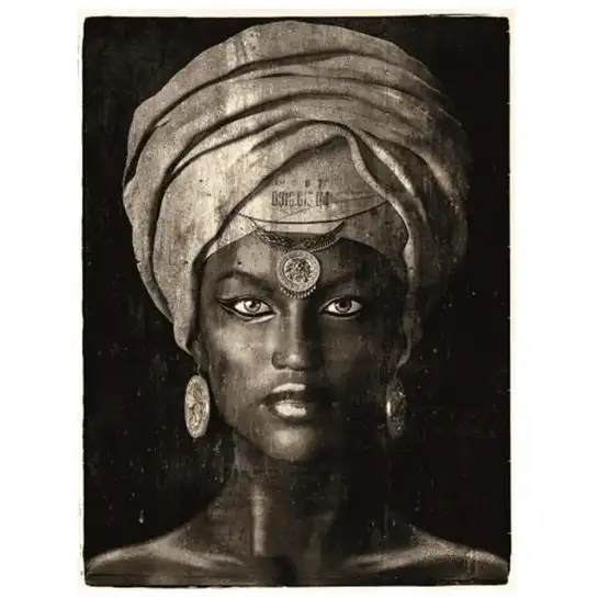 Väggdekor Glamour girl sepia 2 100×150 cm