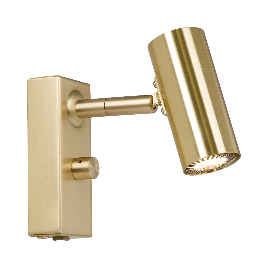 Cato Vägglampa Blankslipad Mässing Enkel Mr11 Inkl Ljuskälla