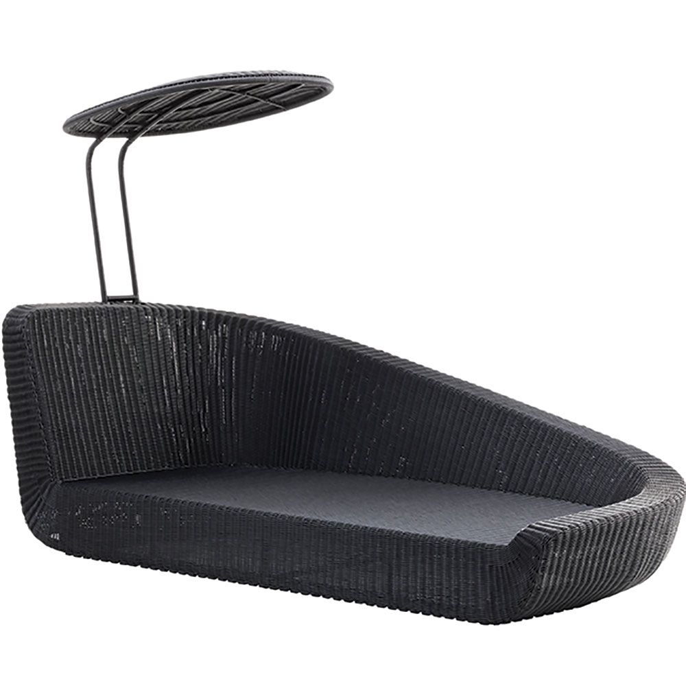 cane-line, savannah daybed modul vänster svart