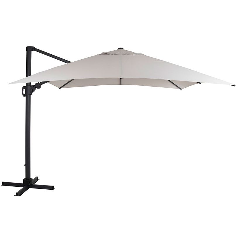 Brafab, Varallo frihängande parasoll 300x300 cm grå/khaki