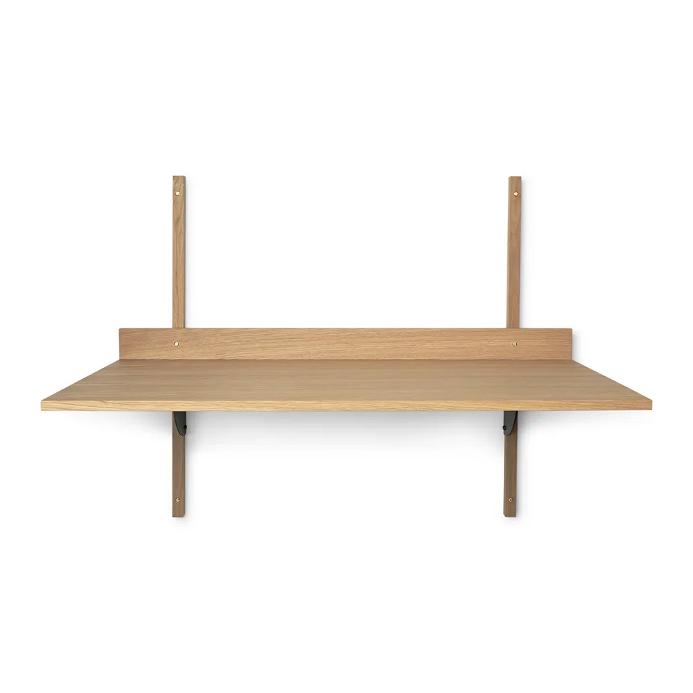 Produktfoto för Ferm Living - Sector Desk - Skrivbord - Oak/Brass Black - W87 x H66,5 x D45,1 cm